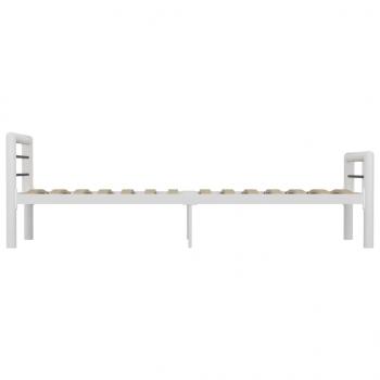 Bettgestell Weiß und Schwarz Metall 90×200 cm