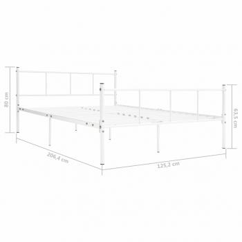 Bettgestell Weiß Metall 120x200 cm