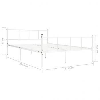 Bettgestell Weiß Metall 120x200 cm