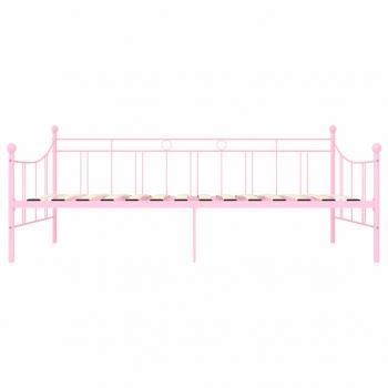 Tagesbett-Rahmen Rosa Metall 90×200 cm 