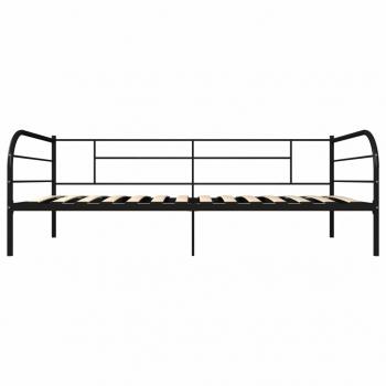 Tagesbett-Rahmen Schwarz Metall 90×200 cm 
