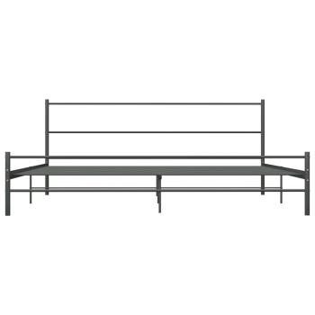 Bettgestell Grau Metall 200×200 cm
