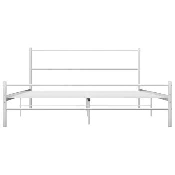 Bettgestell Weiß Metall 140×200 cm