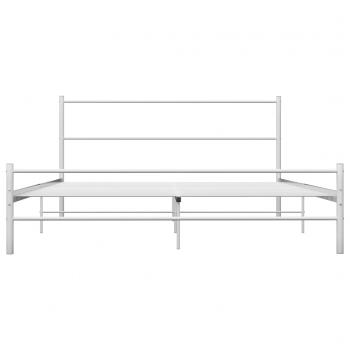 Bettgestell Weiß Metall 140×200 cm