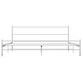 Bettgestell Weiß Metall 160×200 cm