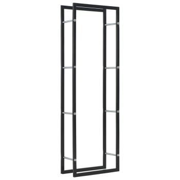 Brennholzregal Schwarz 50 x 20 x 150 cm Stahl  