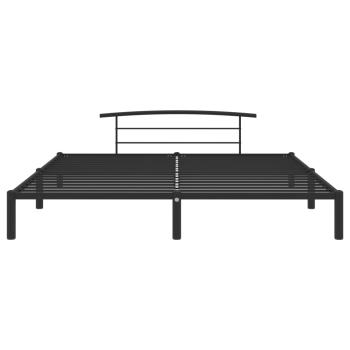 Bettgestell Schwarz Metall 200x200 cm