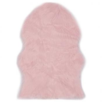 ARDEBO.de - Teppich 60x90 cm Künstlicher Schafspelz Rosa
