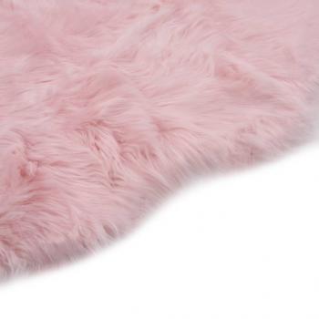Teppich 60x90 cm Künstlicher Schafspelz Rosa