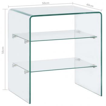 Couchtisch 50x40x56 cm Hartglas 