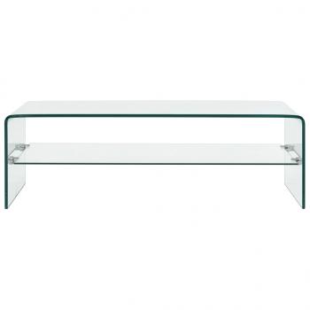 Couchtisch Transparent 98×45×31 cm Hartglas 