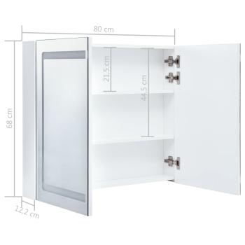 LED-Spiegelschrank 80x12,2x68 cm
