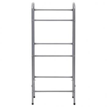 Kistenregal für 3 Kisten Silbern 50x33x116 cm Stahl