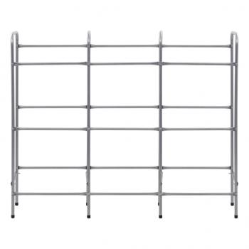 Kistenregal für 9 Kisten Silbern 145x33x116 cm Stahl