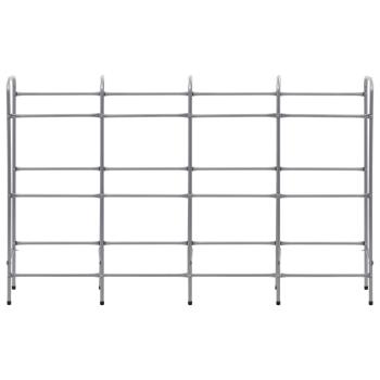 Kistenregal für 12 Kisten Silbern 190x33x116 cm Stahl