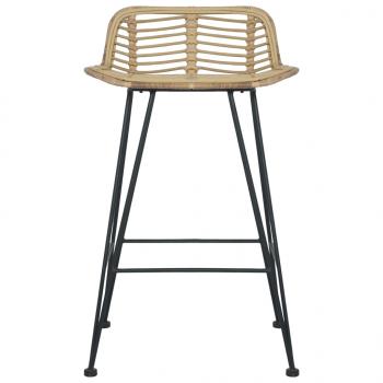 Barhocker 2 Stk. Rattan Natur   