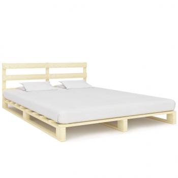Palettenbett Massivholz Kiefer 160×200 cm