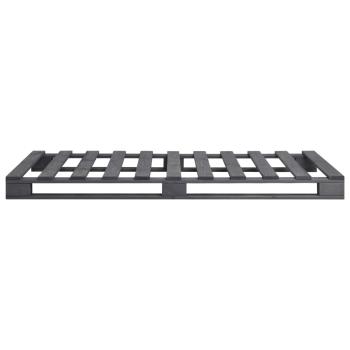Palettenbett Grau Massivholz Kiefer 100×200 cm