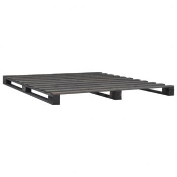 ARDEBO.de - Palettenbett Grau Massivholz Kiefer 120×200 cm