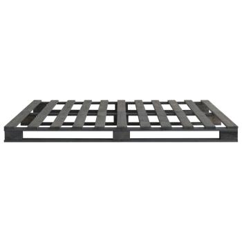 Palettenbett Grau Massivholz Kiefer 120×200 cm