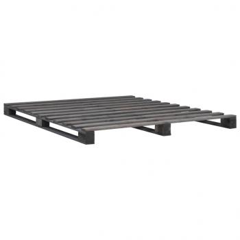 ARDEBO.de - Palettenbett Grau Massivholz Kiefer 200×200 cm