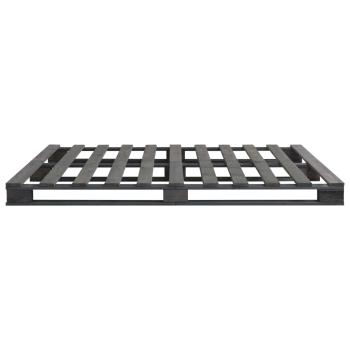 Palettenbett Grau Massivholz Kiefer 200×200 cm