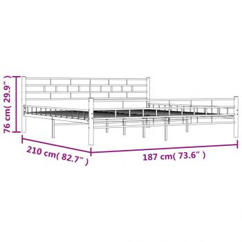 Bettgestell Schwarz Stahl 180×200 cm