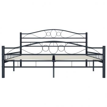 Bettgestell Schwarz Stahl 180×200 cm