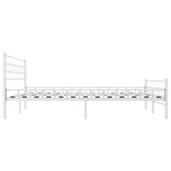 Bettgestell Weiß Metall 140×200 cm