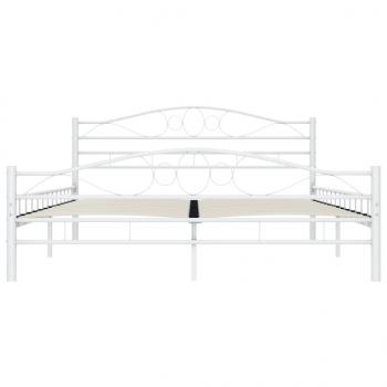 Bettgestell Weiß Metall 180×200 cm