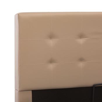 Stauraumbett Hydraulisch Cappuccino-Braun Kunstleder 100×200 cm