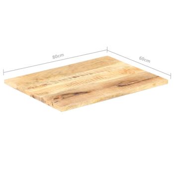 Tischplatte Massivholz Mango 25-27 mm 80x60 cm