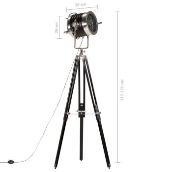 Stativlampe Schwarz Mango Massivholz 171 cm