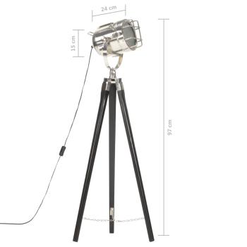 Stativlampe Schwarz Mango Massivholz 97 cm