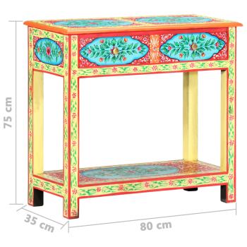 Konsolentisch Handbemalt 80×35×75 cm Mango Massivholz