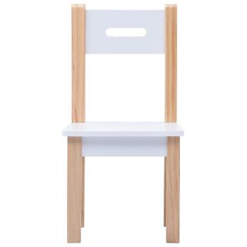 3-tlg. Kinder-Sitzgruppe mit Kreidetafel Schwarz und Weiß