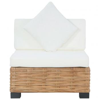 Sofa ohne Armlehnen mit Kissen Natürliches Rattan
