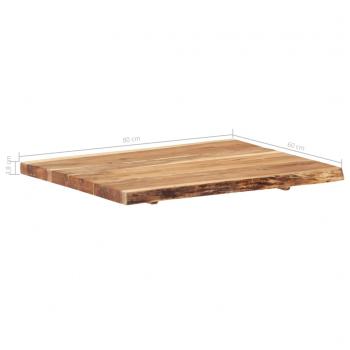Tischplatte Massivholz Akazie 80x(50-60)x3,8 cm 