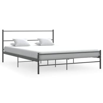 Bettgestell ohne Matratze Grau Metall 140×200 cm