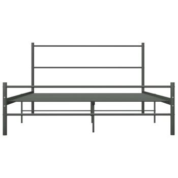 Bettgestell ohne Matratze Grau Metall 140×200 cm