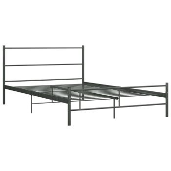 Bettgestell ohne Matratze Grau Metall 140×200 cm