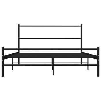 Bettgestell Schwarz Metall 160×200 cm 