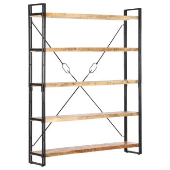 Bücherregal 5 Fächer 140x30x180 cm Mango Massivholz