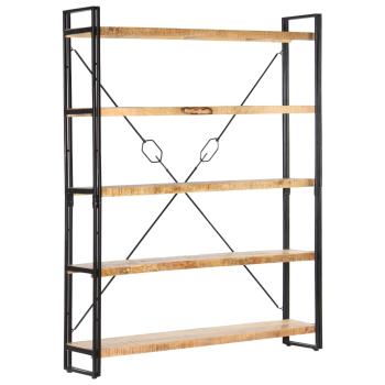 Bücherregal 5 Fächer 140x30x180 cm Mango Massivholz