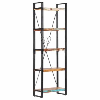 Bücherregal 5 Fächer 60x30x180 cm Altholz Massiv