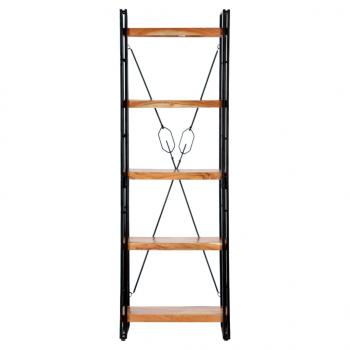 Bücherregal 5 Fächer 60x30x180 cm Akazie Massivholz