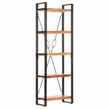 Bücherregal 5 Fächer 60x30x180 cm Akazie Massivholz