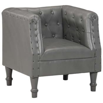 Sessel Grau Echtleder