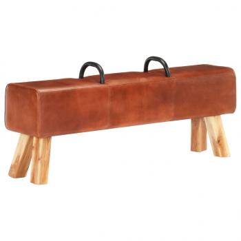 ARDEBO.de - Vintage Turnbock-Bank mit Griffen Echtes Ziegenleder