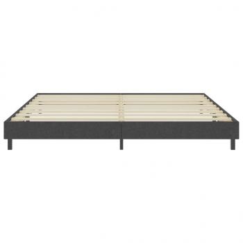 Boxspring-Bettgestell Grau Stoff 200x200 cm